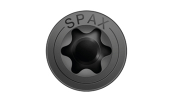 Die Spax Universalschraube in schwarz verzinkt