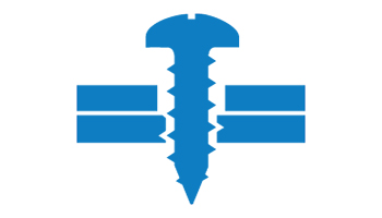 blaues Icon Multifunktionale und gewindeformende Verbindungstechnik