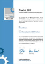 Industriepreis 2017 - Finalist Intralogistik & Produktionsmanagement
