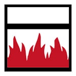 Brandspezifisches Symbol - Brandschutzprüfung