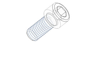 CAD Zeichnung von einer Schraube