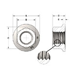 Spiralock® Hexagon flange nut metric