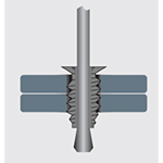 Screw speed rivet