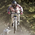 Downhill biker
