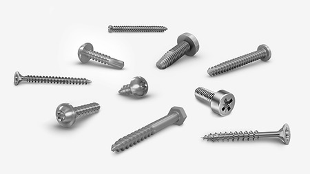 Direct assembly screws for metal