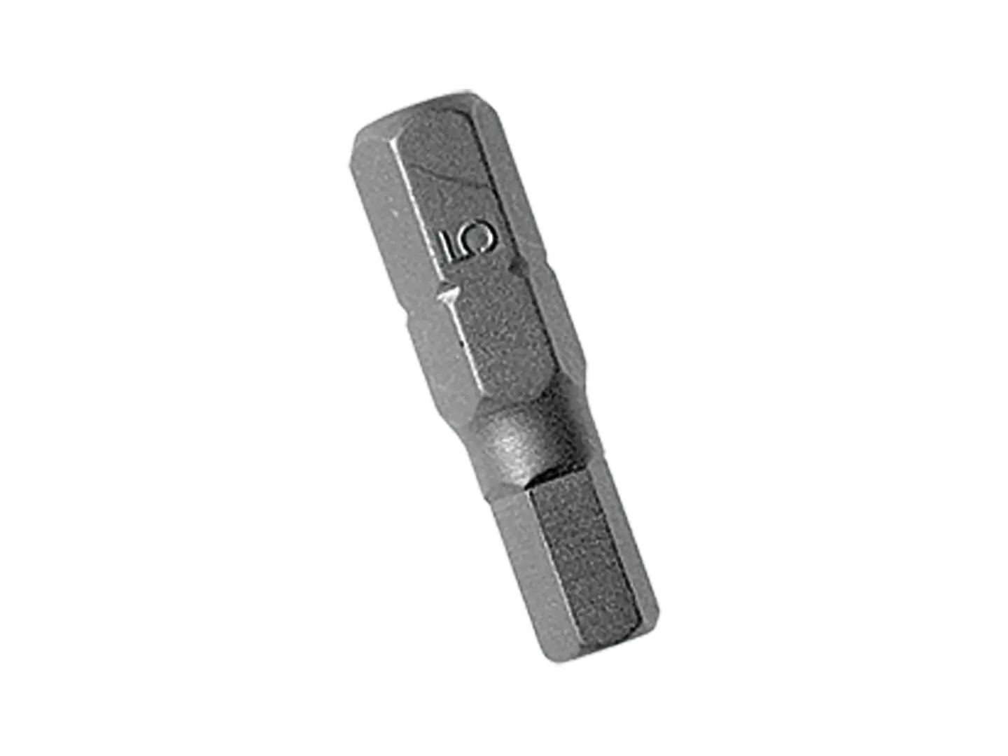 BN 33061 | Skruetrækkerbits 1/4" med boring til indbrudssikre skruer med indvendig 6kt hul og centertap, kort udførelse