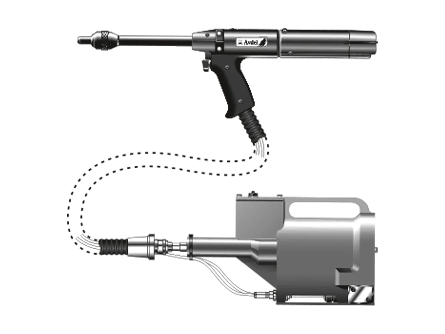 BN 32063 | Hydro-pneumatisk nitteværktøj til speed rivets, uden fodventil-styring