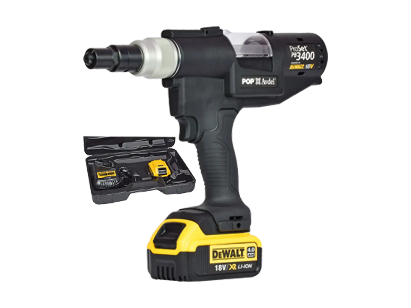 BN 33928 | Batteridrevet nittepistol komplet udrustet i plastkuffert