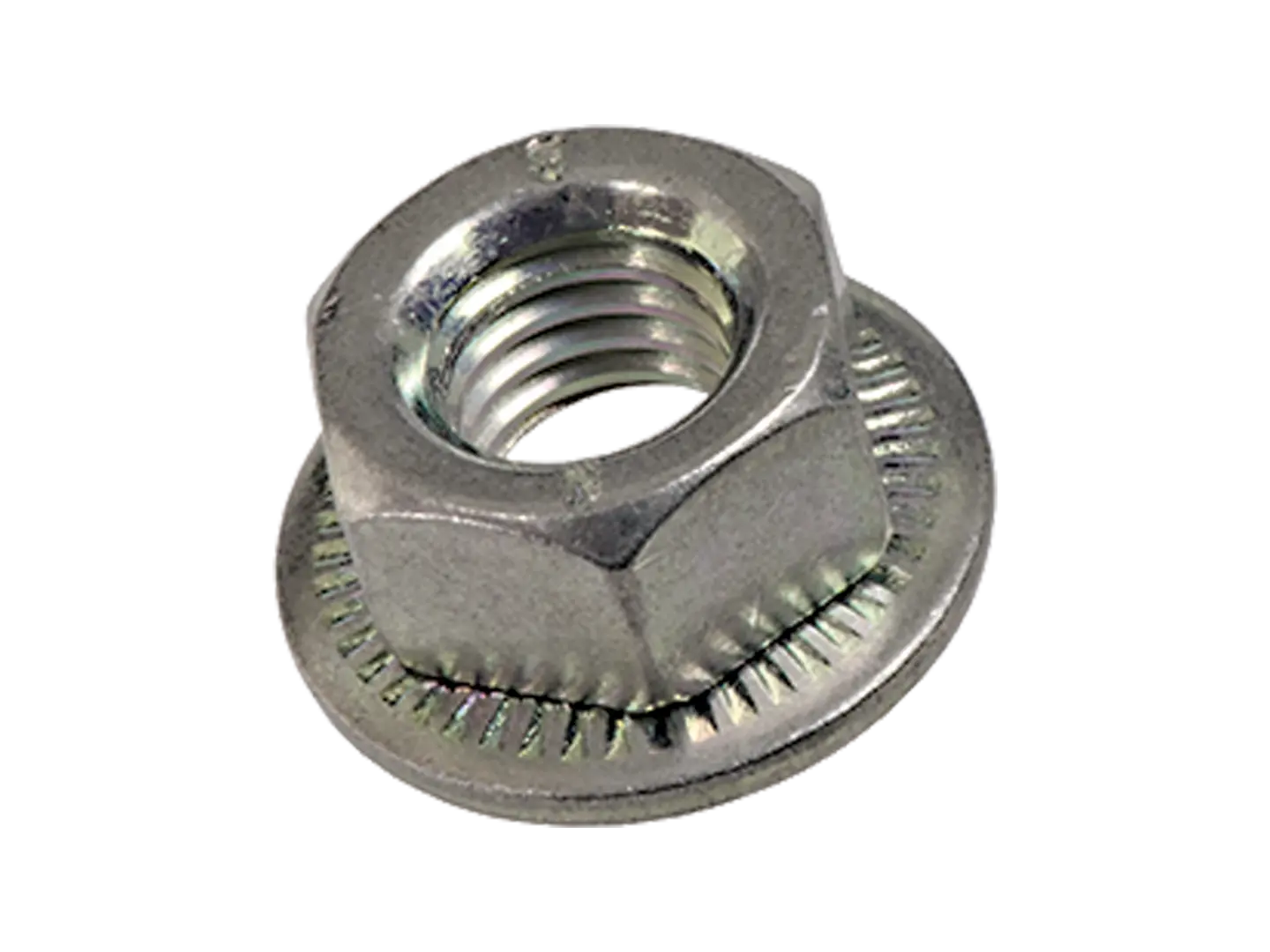 BN 80175 | Sekskantede kombimøtrikker med påmonteret konisk fjederskiver