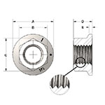 Spiralock® Hexagon flange nut inch