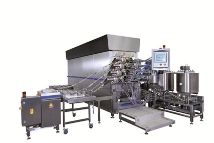 Hohlhippen-Backautomat EWB-R Caso éxito gestión piezas C